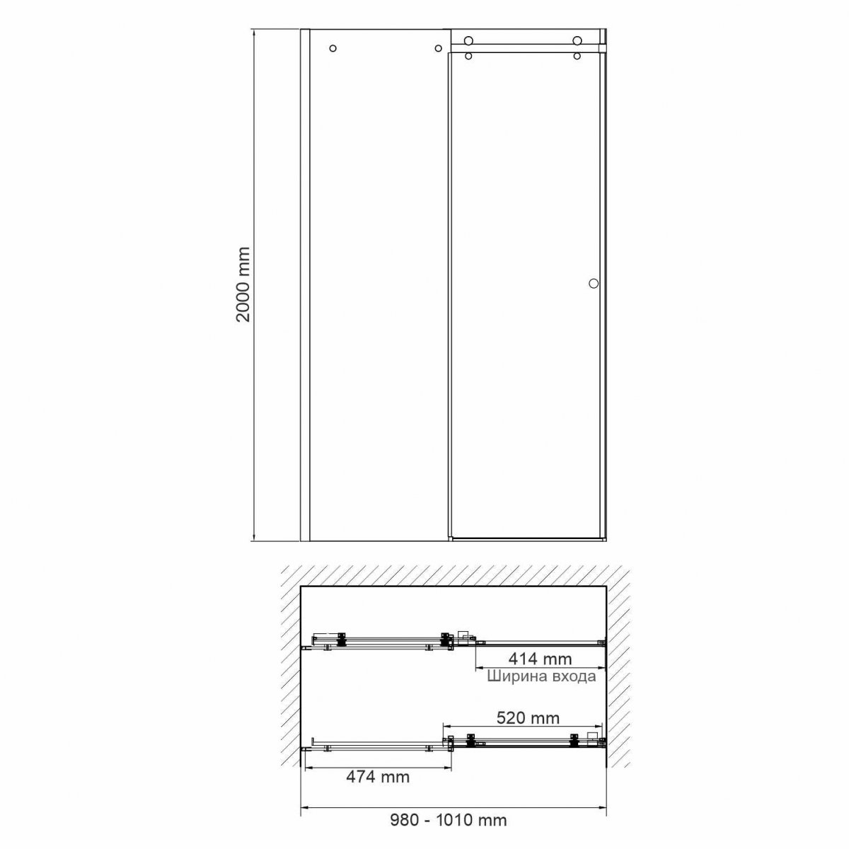 Душевая дверь WasserKraft 56R12