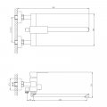 Смеситель для ванны Haiba HB22803-7, черный