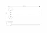 Полотенцедержатель поворотный WONZON & WOGHAND EASY, Хром (WW-8141)