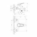 Схематическое изображение Смеситель Rossinka B35-30 для ванны