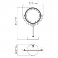 WasserKRAFT K-1005 Зеркало с LED-подсветкой двухстороннее, стандартное и с 3-х кратным увеличением