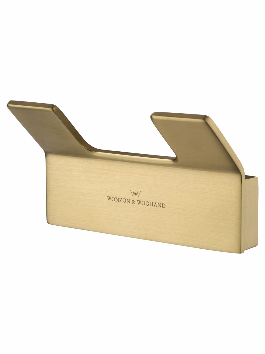 Двойной крючок для ванной WONZON & WOGHAND LOTTE, Брашированное золото (WW-8325-BG)