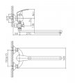 Смеситель для ванны Cron CN2121, хром
