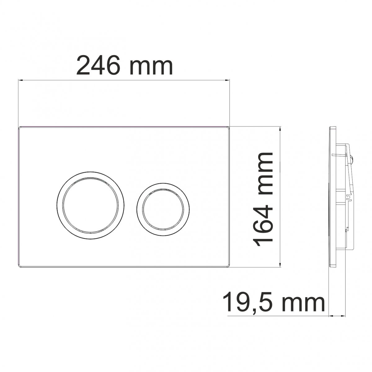 Система инсталляции для унитазов WasserKraft 27TLT.010.ME.WH.MG01