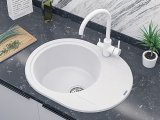 Смеситель для кухни Paulmark ESSEN, белый матовый, Es213211-WH