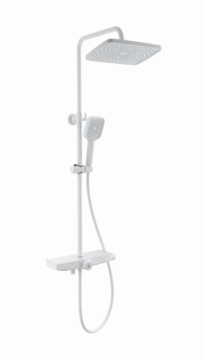 Душевая система с термостатом WONZON & WOGHAND ThermoKlick, Белый матовый (WW-B3098-A-MW)
