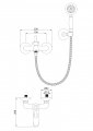 Смеситель для ванны с душем WONZON & WOGHAND STEAM, Брашированное золото (WW-88639008-BG)