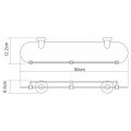 WasserKRAFT Isen K-4044 Полка стеклянная с бортиком