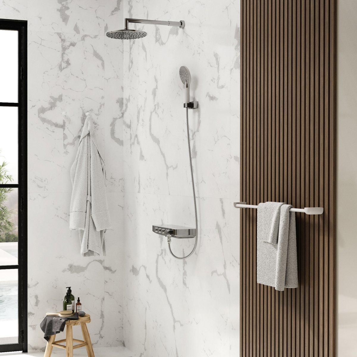 Термостатический смеситель для ванны и душа WasserKraft Mindel 8599 Thermo