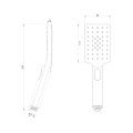 Лейка душевая Lemark LM8123C, 3-функциональная