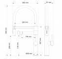 Смеситель для кухни с гибким изливом и подключением фильтра WONZON & WOGHAND, Брашированный никель (WW-88458007-BN)