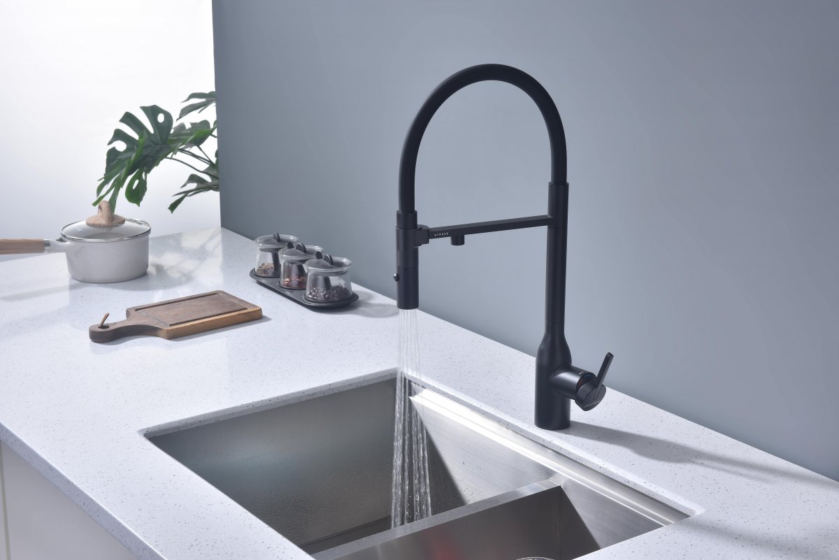 Смеситель для кухни Paulmark MAGNETO ONE, антрацит, Ma213188-AN
