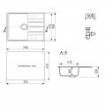 Кухонная мойка Ulgran Quartz Prima 780-03, десерт