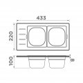 Контейнер Omoikiri DC-02-2-IN нержавеющая сталь