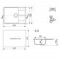 Кухонная мойка Ulgran Quartz Prima 650-06, трюфель