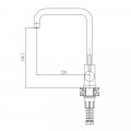 Смеситель для кухни Haiba HB70304-4, сталь