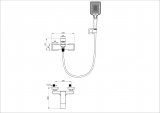 Смеситель для ванны с душем WONZON & WOGHAND EDGE, Черный матовый (WW-88639003A-MB)