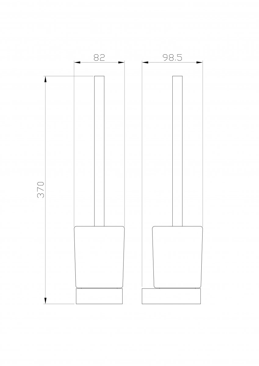 Туалетный ершик в комплекте WONZON & WOGHAND LOTTE, Брашированное золото (WW-8329-BG)