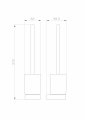 Туалетный ершик в комплекте WONZON & WOGHAND LOTTE, Брашированное золото (WW-8329-BG)