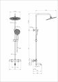 Душевая система с термостатом WONZON & WOGHAND INN 3, Черный матовый (WW-B3065-T1-MB)