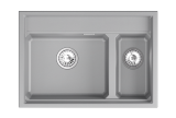 Мойка для кухни Granula Kitchen Space 7302i алюминиум, 73х51 см, прямоугольная