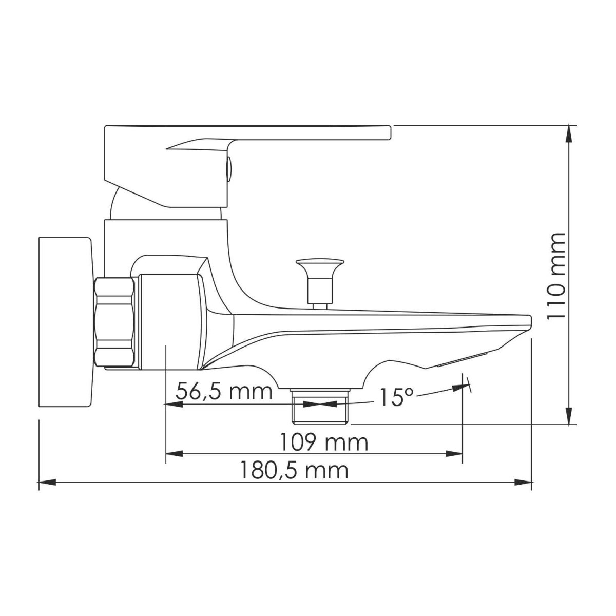 Смеситель для ванны и душа WasserKraft 7401