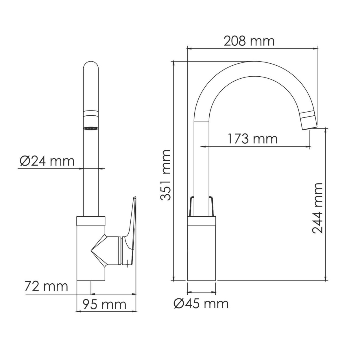 Смеситель для кухни WasserKraft Aisch 5507