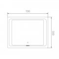 Зеркало с LED подсветкой Haiba HB664, 70x50