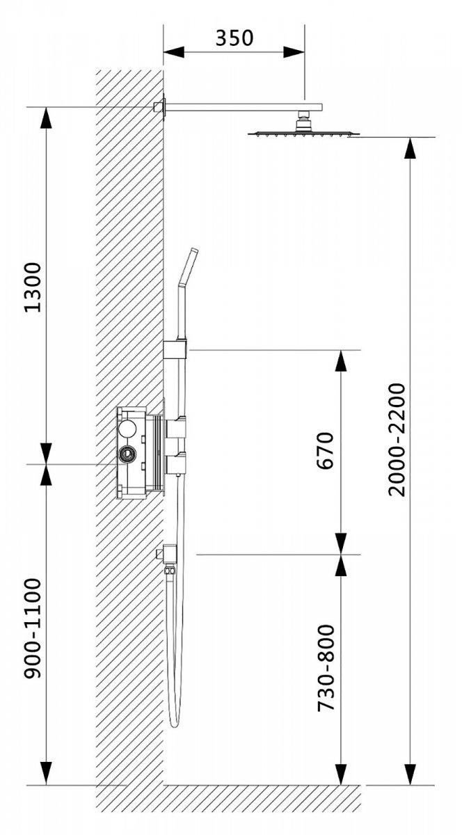 Встраиваемая душевая система с термостатом TIMO Petruma SX-5159/00SM, хром