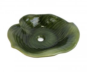 Раковина чаша Bronze de Luxe Leaf 2427, зеленый