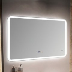 Зеркало с LED-подсветкой MELANA-10070  подогрев/часы (MLN-LED052-2)