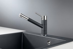 Смеситель для кухни Granula 0010, шварц, черный