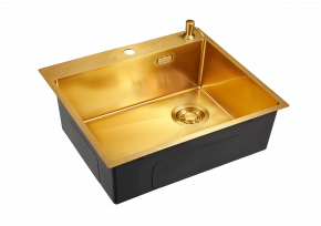 Мойка кухонная Emar EMB-560(TOP) PVD Golden, золото