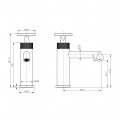 Смеситель для раковины WONZON & WOGHAND, Черный матовый (WW-H1065-MB)