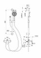 Смеситель для душа с гарнитуром WONZON & WOGHAND, Хром (WW-A4888-CR)