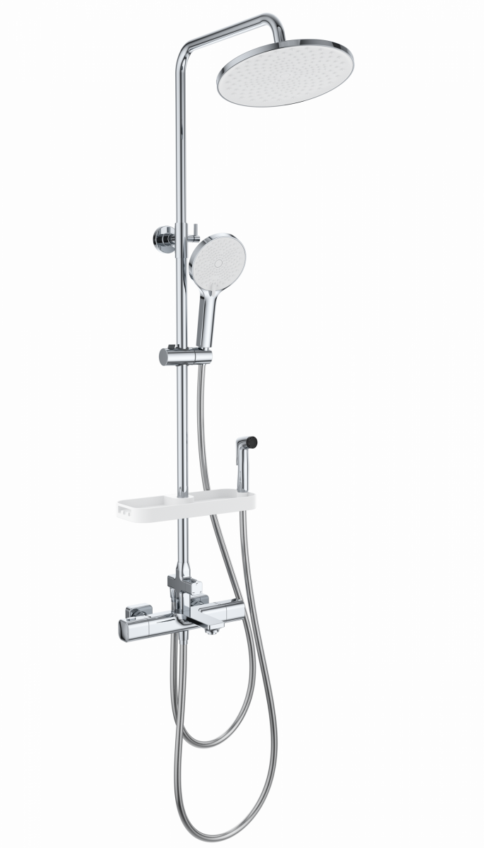 Душевая система с термостатом WONZON & WOGHAND SOLID, Хром (WW-C3011-A1-CR)