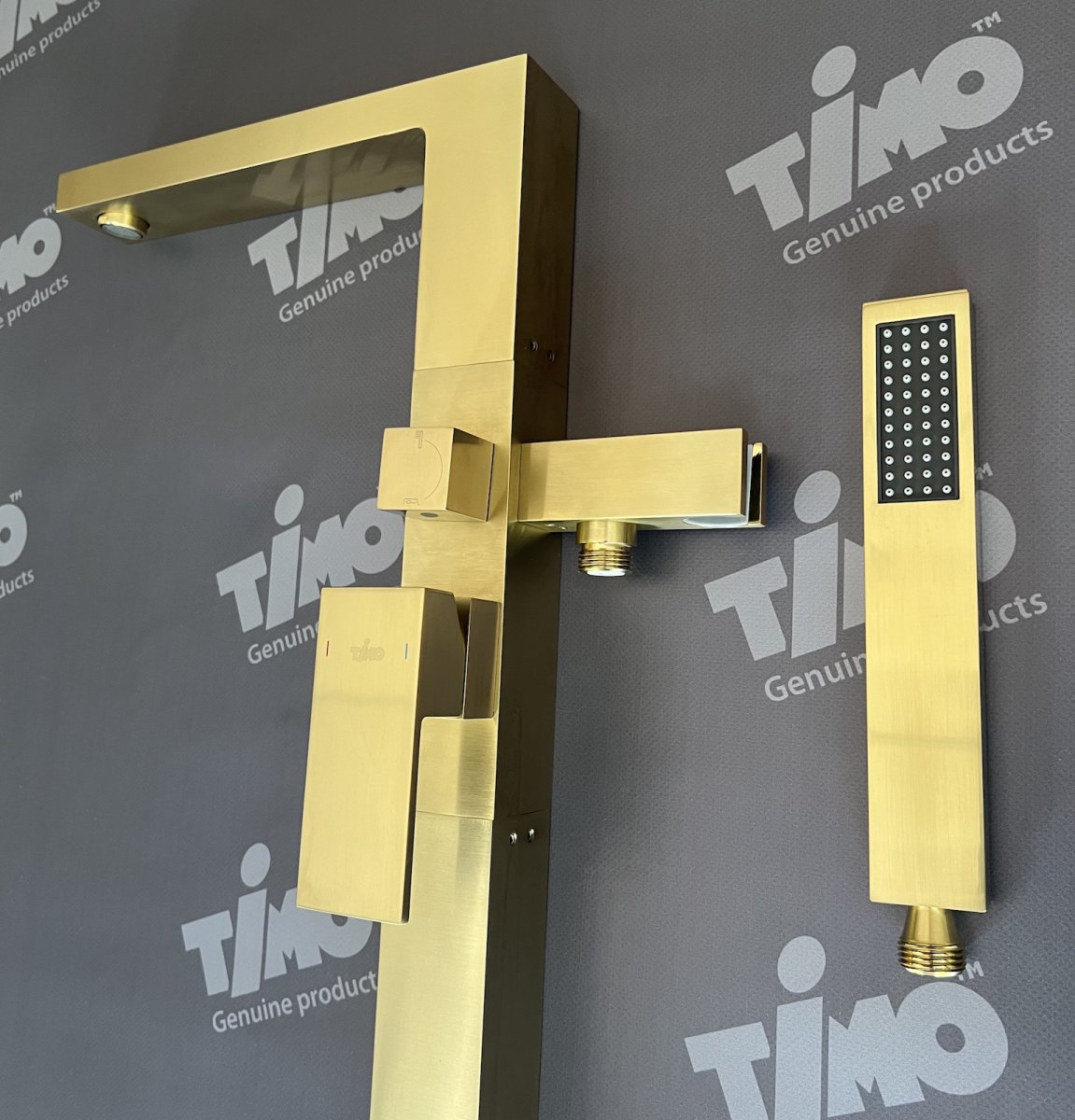 Напольный смеситель для ванны TIMO Selene 2210/17Y-CR, матовое золото