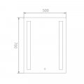 Зеркало с LED подсветкой Haiba HB663, 50x70