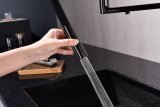 Смеситель для кухни Paulmark TORNADO, глянцевый черный, To213402-GB