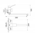 Смеситель для ванны Haiba HB22818-7, черный