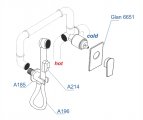 Встраиваемый комплект для биде Wasserkraft A66096