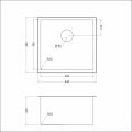 Кухонная мойка EMAR EMB-131 PVD Nano Satine мойка универсального монтажа