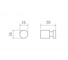 Крючок для ванной WONZON & WOGHAND EASY, Хром (WW-8105-1-CR)
