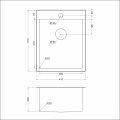 Кухонная мойка EMAR EMB-128A PVD Nano Golden мойка универсального монтажа