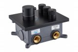 Встраиваемый душевой комплект ALMAes Como c термостатом на 3 положения черный TVZ-8804