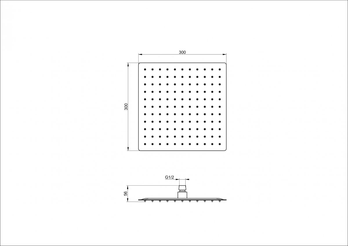 Верхний душ WONZON & WOGHAND, Брашированное золото (WW-88DP02-BG)