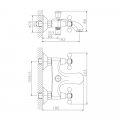 Смеситель для ванны Haiba HB3119-4, бронза