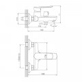 Смеситель для ванны Haiba HB60198, хром