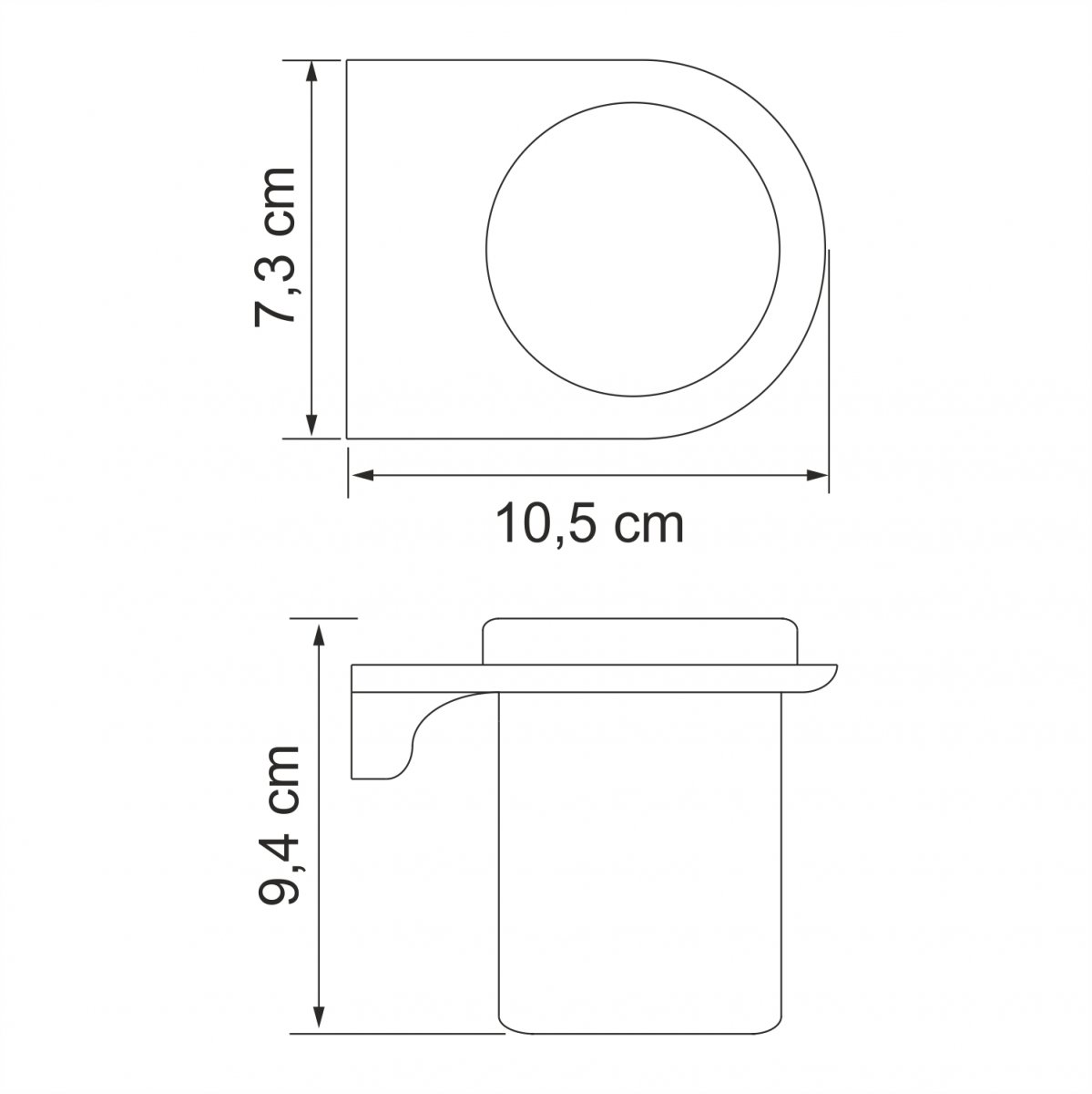 WasserKRAFT Kammel K-8328 Подстаканник одинарный