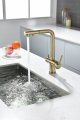 Смеситель для кухни Paulmark SERPENTINE, светлое золото, Se213222-LG